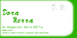 dora merra business card